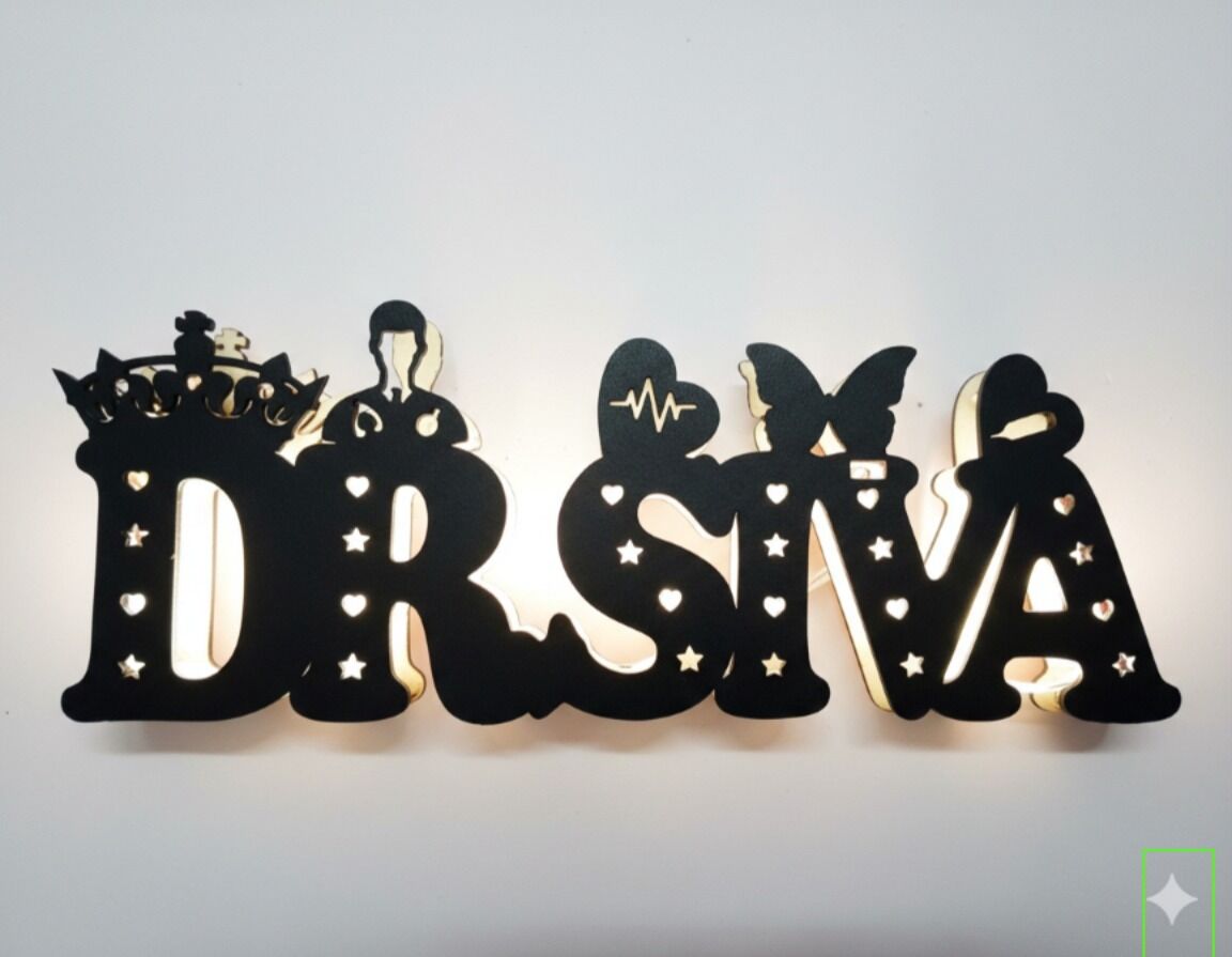 WOODEN NAME BOARD NIGHT LAMP - Image 3